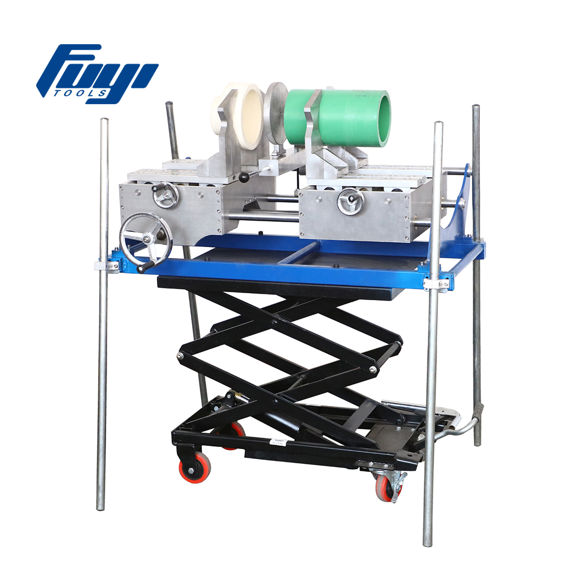 Machine de soudage par fusion à prise de banc